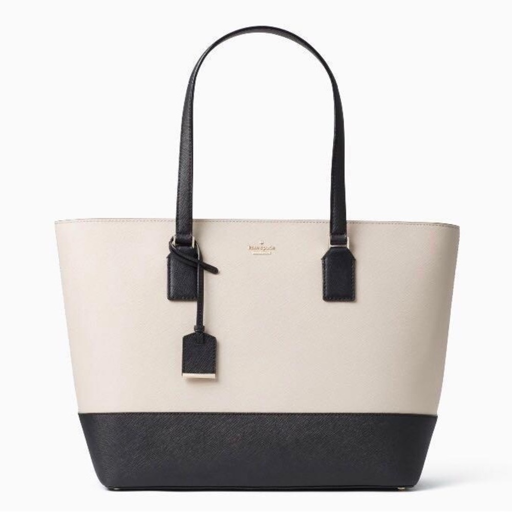 Kate Spade Cameron Street Medium Harmony Tote Bag Black Beige